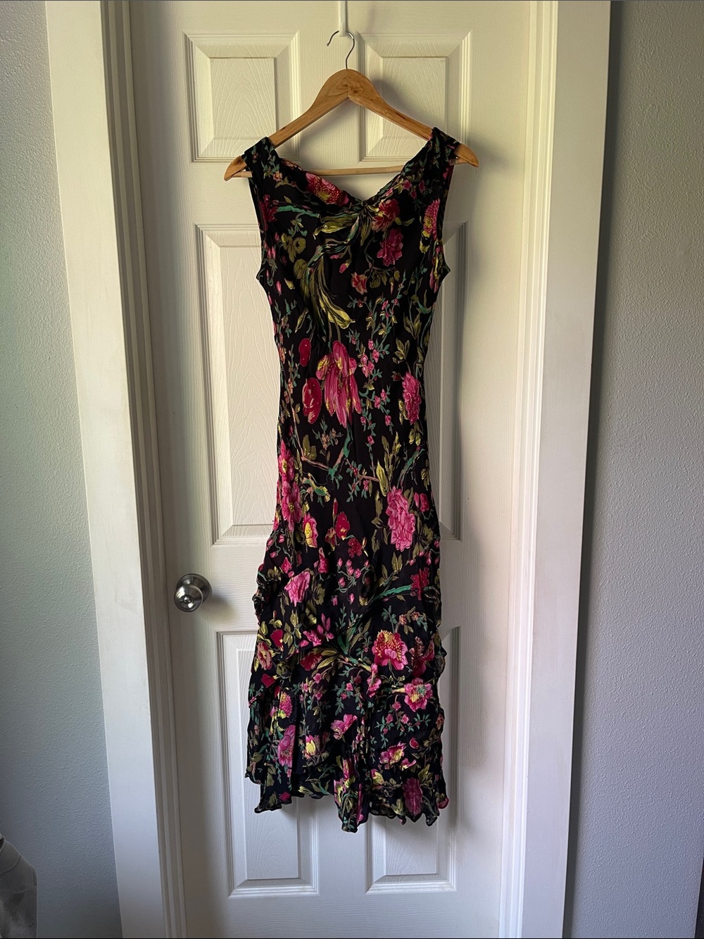 Vintage 90s/Y2K Majick Floral Rayon Maxi Dress